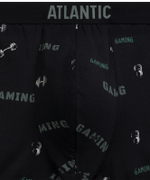 Мужские трусы шорты Atlantic, набор из 3 шт., хлопок, черный + черный + светлый хаки, 3MH-223
