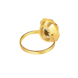 кольцо «цветок жизни» с лимонным кварцем (10 мм)