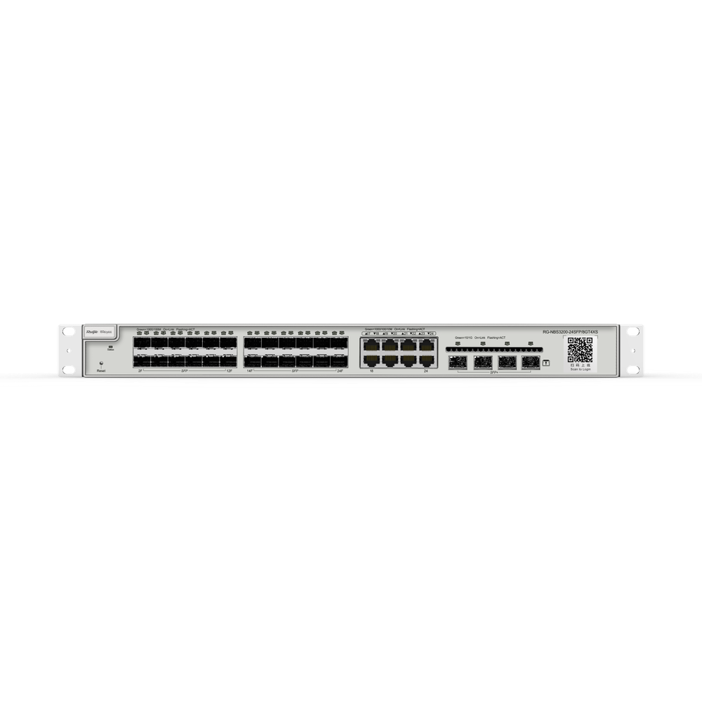 Коммутатор 24-Port Ruijie Reyee RG-NBS3200-24SFP/8GT4XS 4-Port SFP+