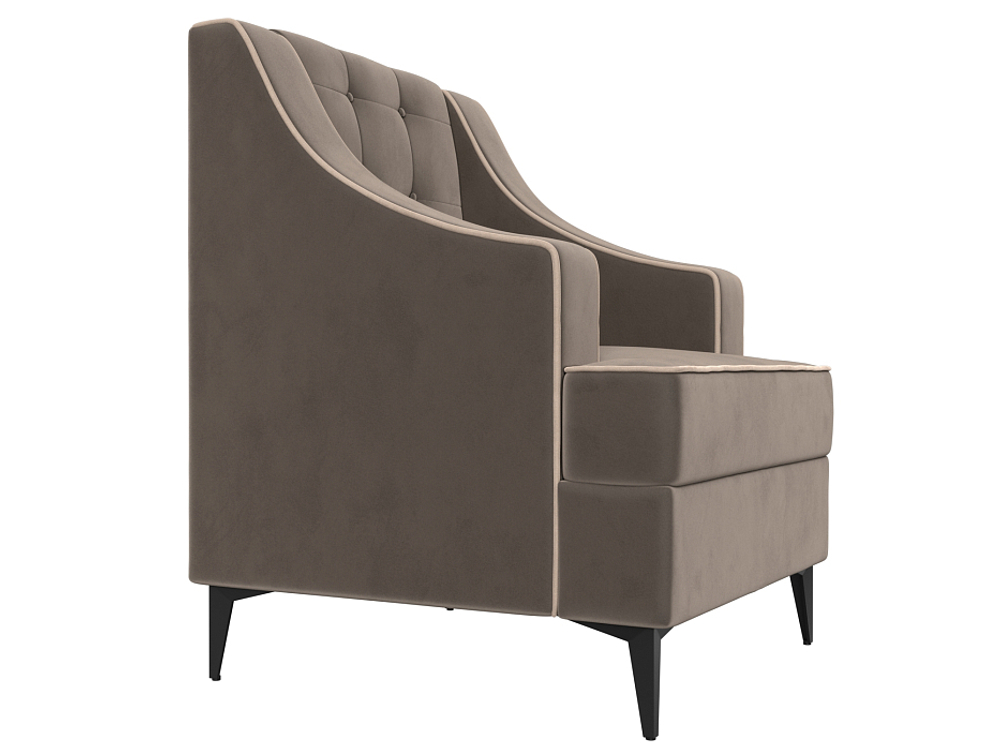 Кресло Марк, Коричневый\Бежевый, Велюр, 111869