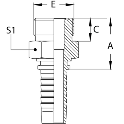 Фитинг DN 12 ORFS (Ш) 1