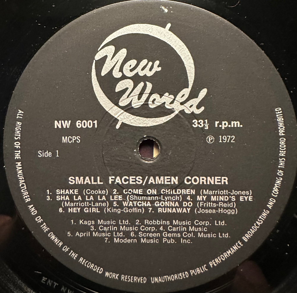 Small Faces / Amen Corner - Small Faces & Amen Corner (Англия 1972г.)