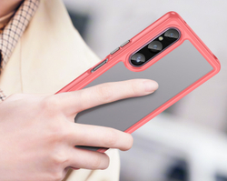 Чехол противоударный с защитными рамками красного цвета для Sony Xperia 1-5 Марк 5 с 2023 года, мягкий отклик кнопок