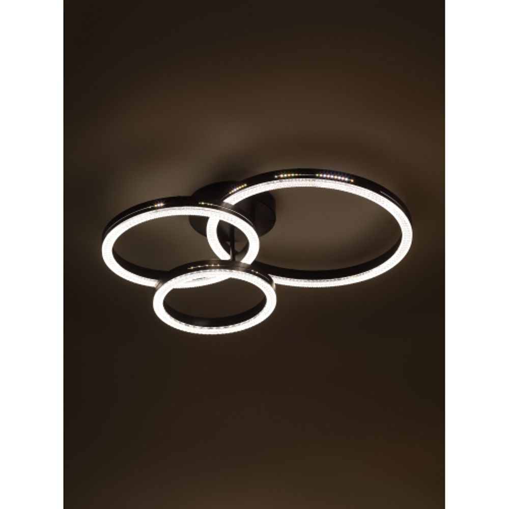 Светильник потолочный светодиодный ЭРА Модерн Bloom CLL-1-110W 3K-6K RC BK с ДУ черный