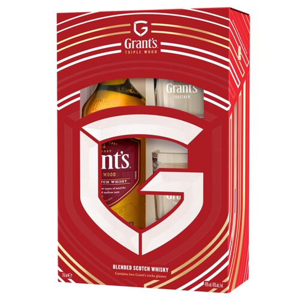 Grants Triple Wood 0,7 л. + 2 стакана