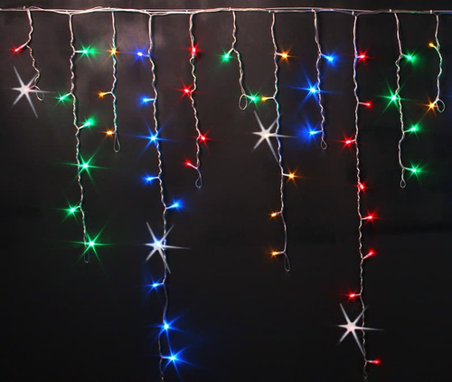 Гирлянда новогодняяБахрома GLFG-48-180-50-IP20-FL-RGB  48 диодов 1.8x0.5 м с контр 8 режимов