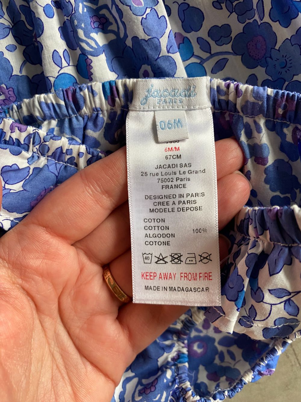 Хлопковый комплект (топ и трусики) Jacadi, 68