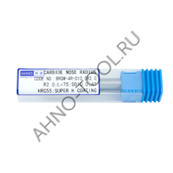 Фреза твердосплавная радиусная  10мм (L=75, l=25, хв=10) Z4 35° по стали, нержавеющей стали, чугуну,