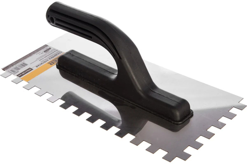 Гладилка нерж.сталь 130х270мм зуб 10х10мм Инек