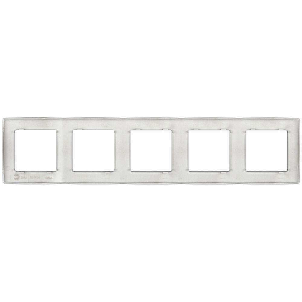 Рамка для розеток и выключателей ЭРА Серия 12 12-5005-16 на 5 постов, титан | ЭРА 12 Титан