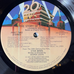 Винтажная виниловая пластинка LP The Story Of Star Wars The London Symphony Orchestra (Japan 1978) (Obi) (Персказ Фильмов На Японском Языке)