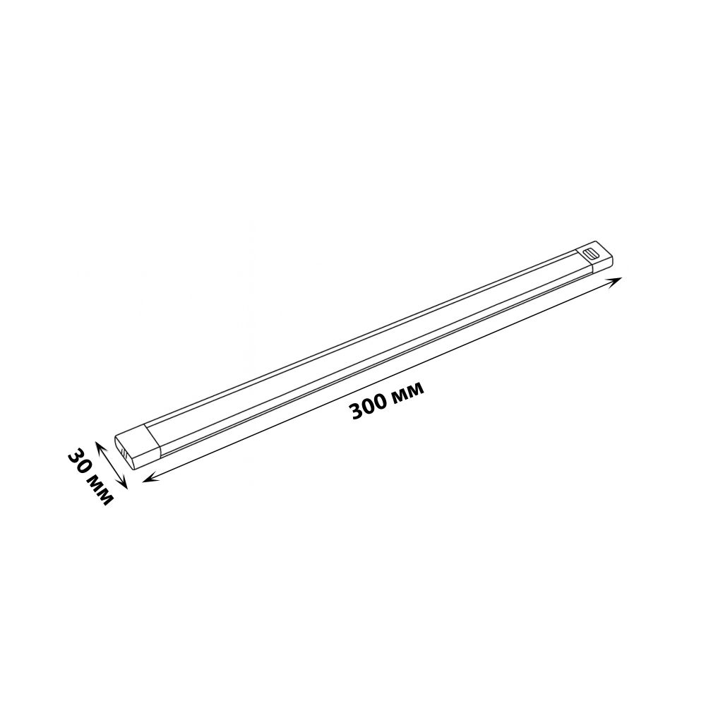 ULI-F46-5W-2700-6000K-DIM SENSOR IP20 SILVER Светильник светодиодный для мебели. 300x30x11.5мм. 400Lm. ТМ Uniel