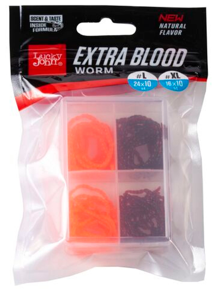 Насадки искусст. съедоб. LJ Pro Series EXTRA BLOOD WORM X/XL мотыль 160/240 шт