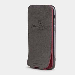 Чехол для iPhone 11 Pro Max из натуральной кожи теленка, вишневого цвета