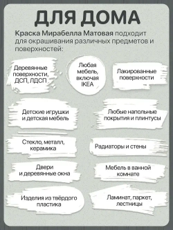 Специальная краска для перекраски мебели Мирабелла Матовая, Шиншилла, 500 мл, быстросохнущая, на водной основе, без запаха, матовое покрытие, темно-серый