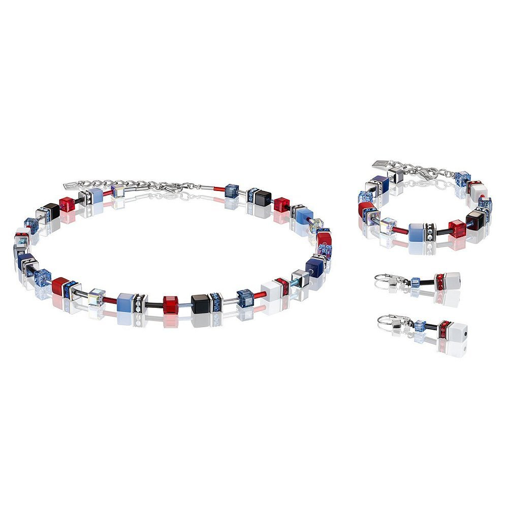 Серьги Coeur de Lion Blue-Red 2838/20-0703 цвет белый, красный, голубой