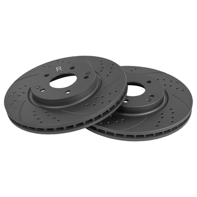 Диск тормозной передний перфорированный PRO-Line с покрытием (компл.2 шт) SSANG YONG New Action /Vent D=298mm GANZ GIJ10104S