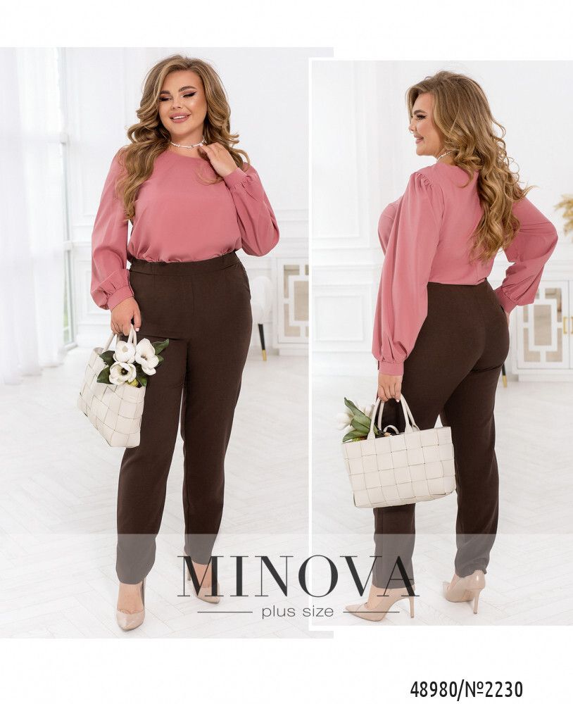 Брюки 2230-коричневый Minova