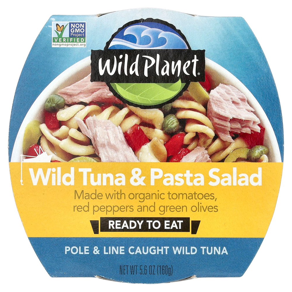 Wild Planet, Салат из пасты с диким тунцом, 160 г (5,6 унции)