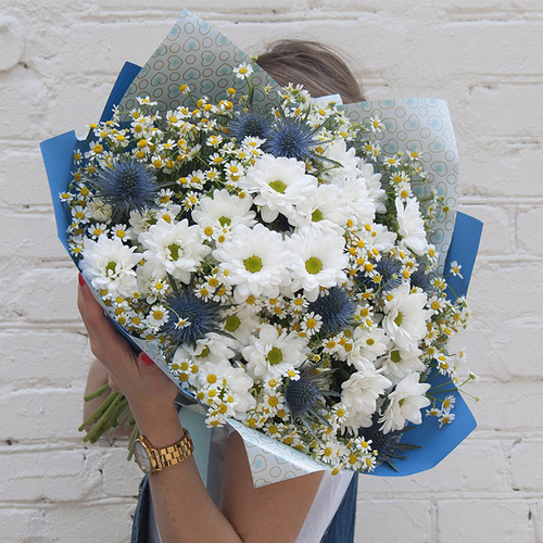Купить Букет с ромашками "Фея"