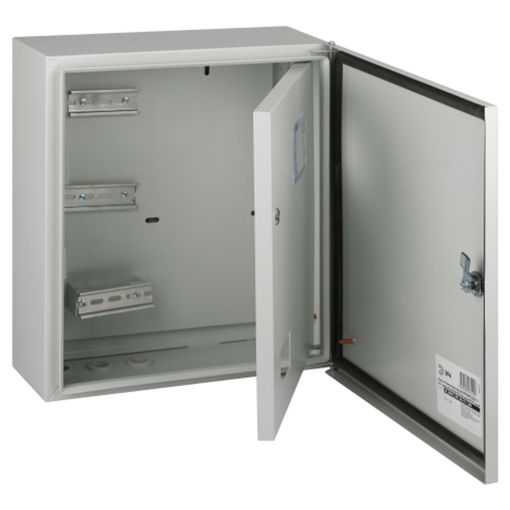 Корпус металлический навесной ЭРА SIMPLE ЩУ-3-1-1м 2-х дверный (445х400х155)герм замок IP54 У2 серый | Корпуса металлические учетно-распределительные