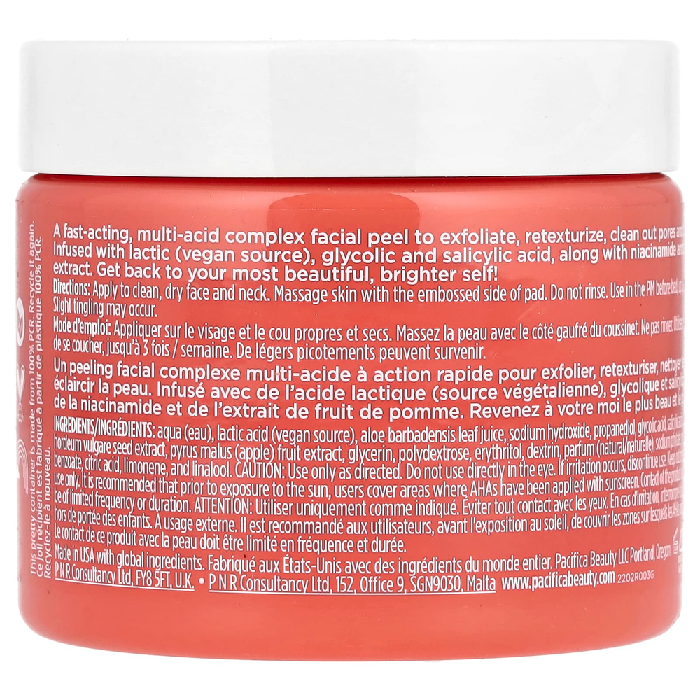 Pacifica, Glow Baby, осветляющие пилинги, 60 шт.