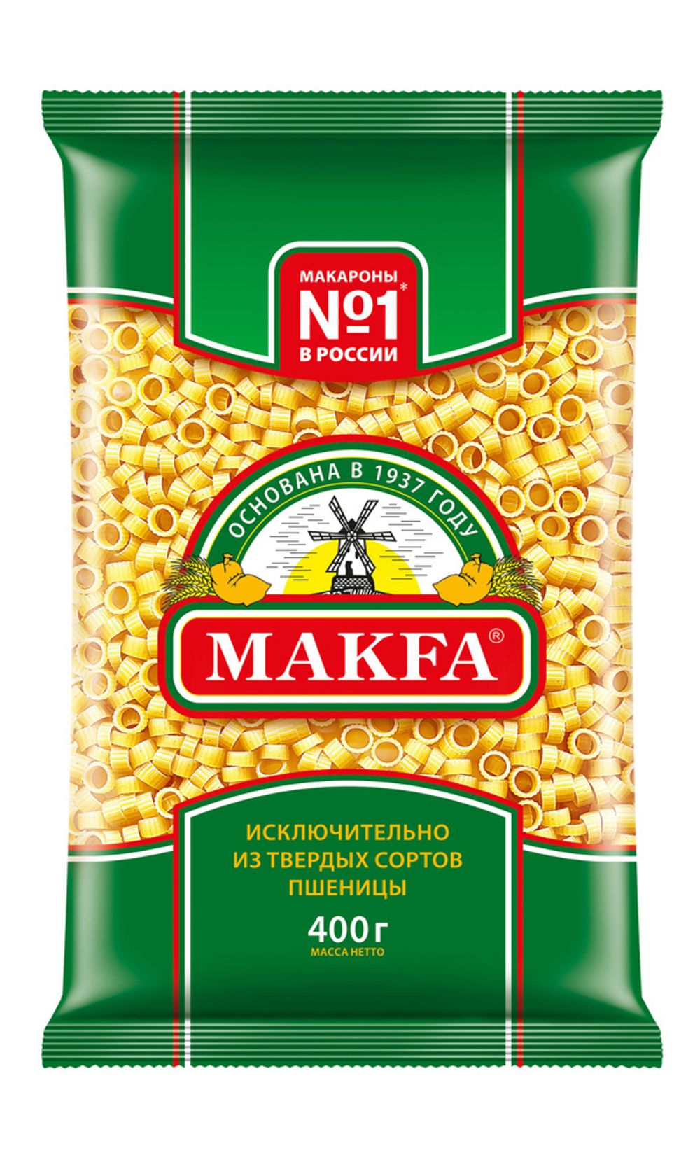Макароны Макфа Кольца, 400г