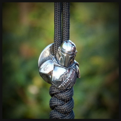 Бусина "Таков Путь" для темляков или браслетов , мельхиор