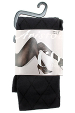 Мягкие колготки из микрофибры с ромбовидным рисунком (Размер: S-M) (Цвет: темно-синий)