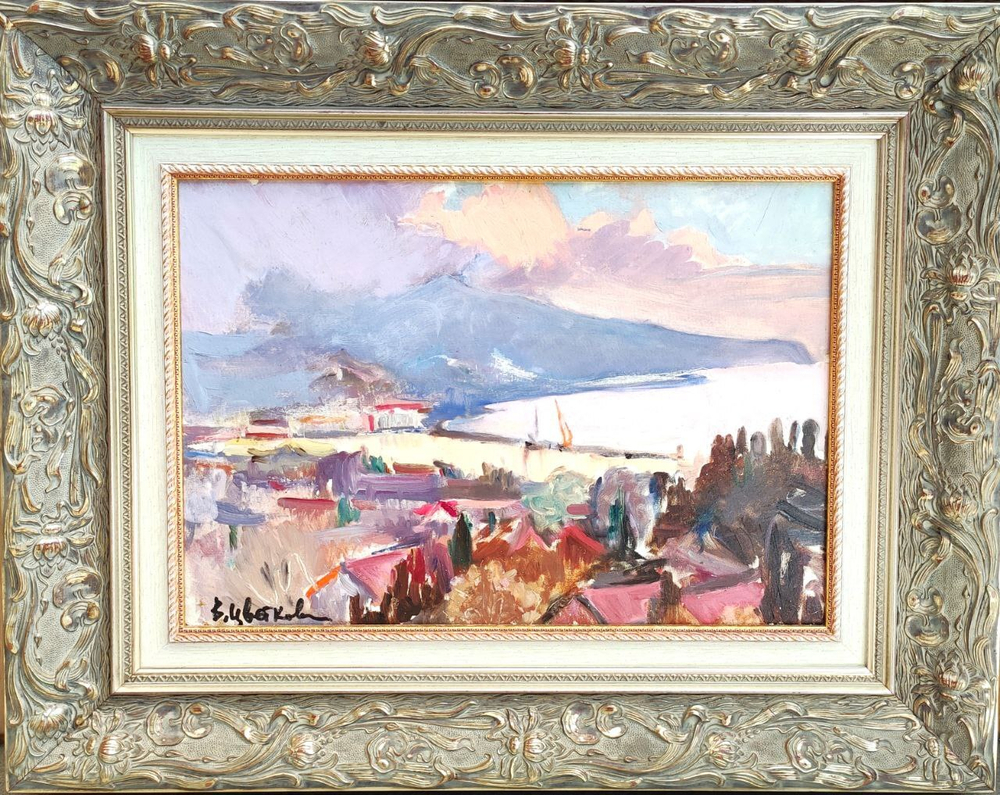 Картина Цветковой В.П. "Ялта" картон/масло 50х35