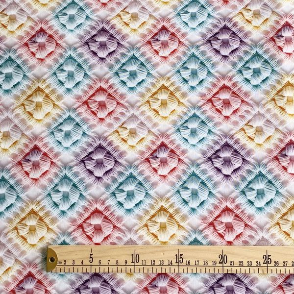 ВЯЗАНЫЕ КВАДРАТИКИ , 100% хлопок Handmade Fabrics 2
