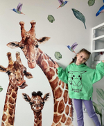 Наклейки СЕМЬЯ ЖИРАФОВ размер L