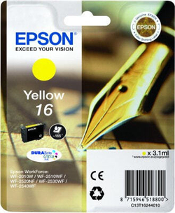Epson Pen and crossword Singlepack Yellow 16 DURABrite Ultra Ink C13T16244010