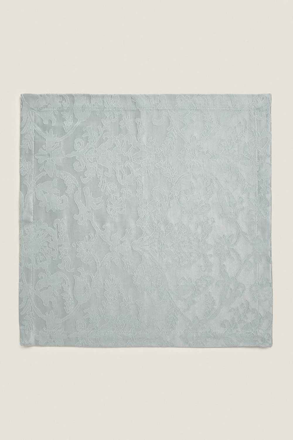 ZARA HOME УПАКОВКА ХЛОПЧАТОБУМАЖНЫХ САТИНОВЫХ ЖАККАРДОВЫХ САЛФЕТОК (УПАКОВКА ИЗ 2 ШТУК), СЕРЫЙ