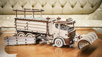 Снегоуборочная машина (Snow Truck) от EWA - Деревянный конструктор, сборная механическая модель, 3D пазл