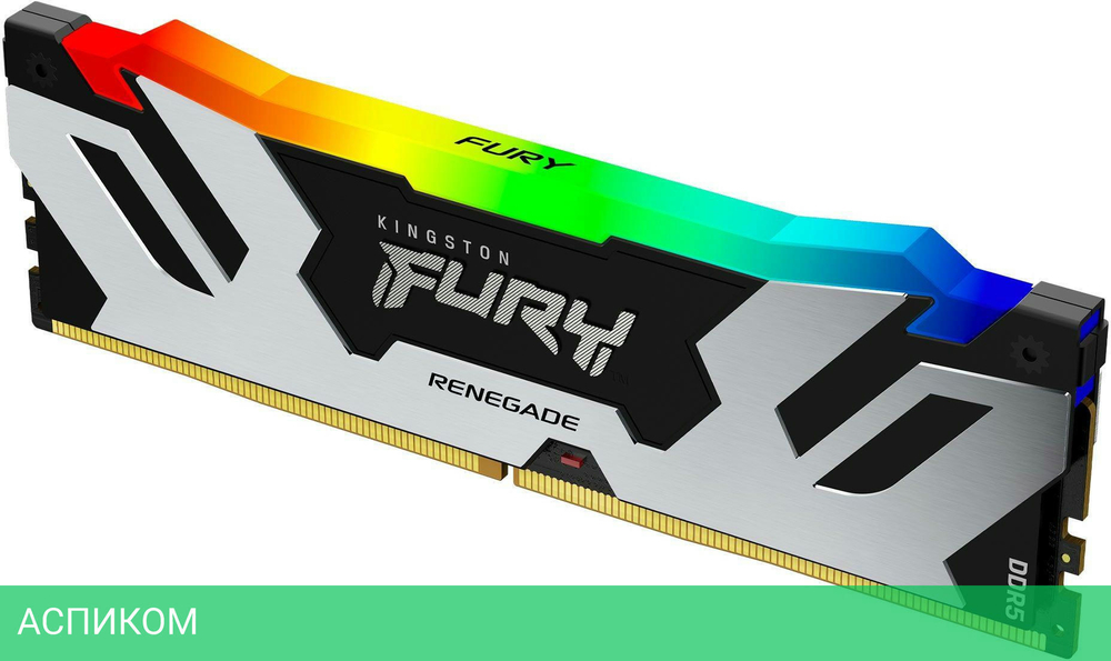 Оперативная память Kingston Fury Renegade Black RGB Gaming DDR5 16GB (KF572C38RSA-16)