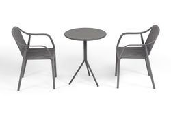 "Мохито" обеденная группа на 2 персоны, цвет темно-серый