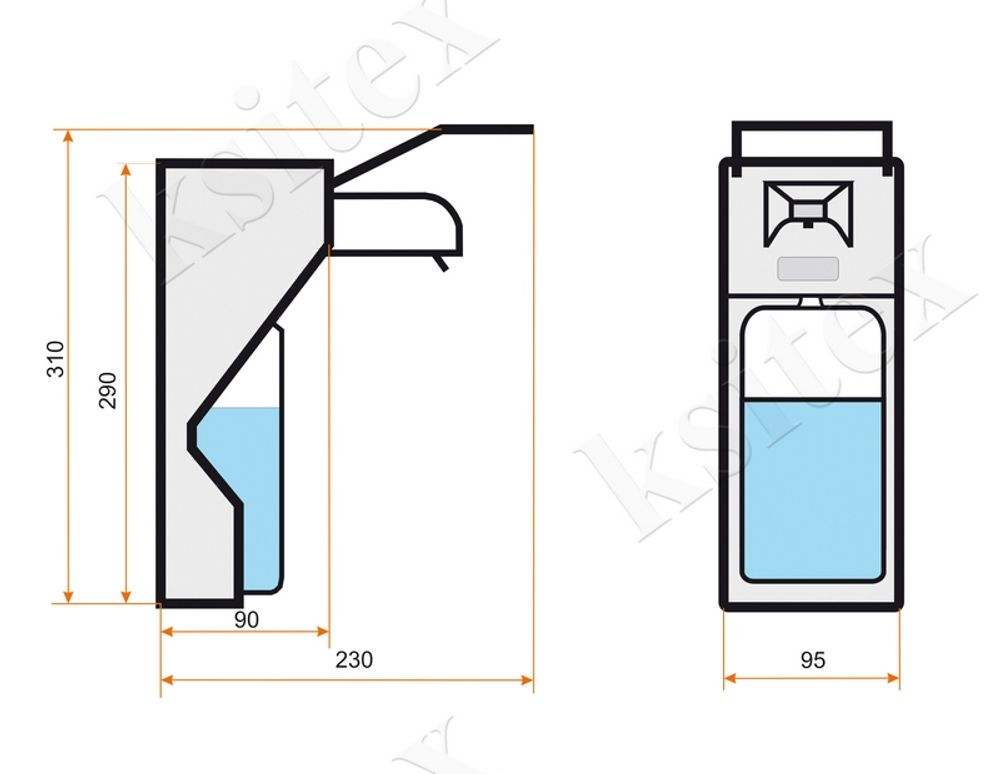 Локтевой дозатор для мыла Ksitex SM-1000