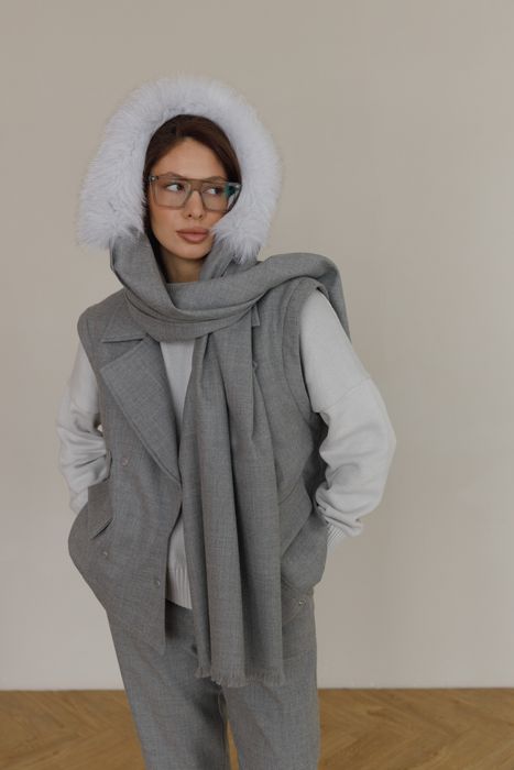 ПАЛАНТИН ГАРЭТ С МЕХОМ СЕРЫЙ