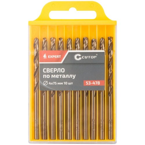 Сверло Cutop EXPERT 4*75 по металлу 10 шт   53-478
