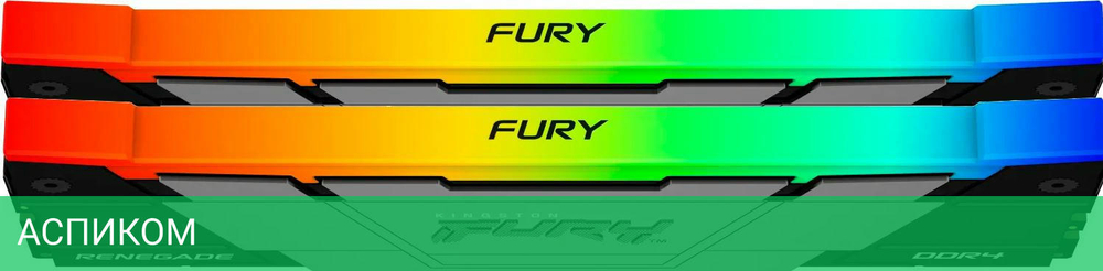 Оперативная память Kingston Fury Renegade RGB DDR4 32Gb PC25600 (KF432C16RB12AK2/32)