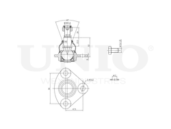 Опора шаровая передняя нижняя UNIO SSP-20070
