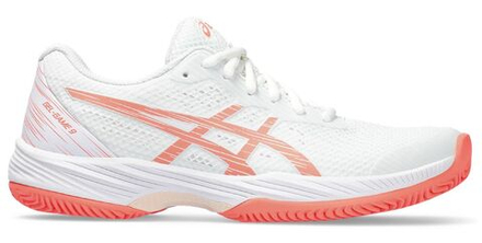 Женские теннисные кроссовки Asics Gel-Game 9 Clay/OC - white/sun coral