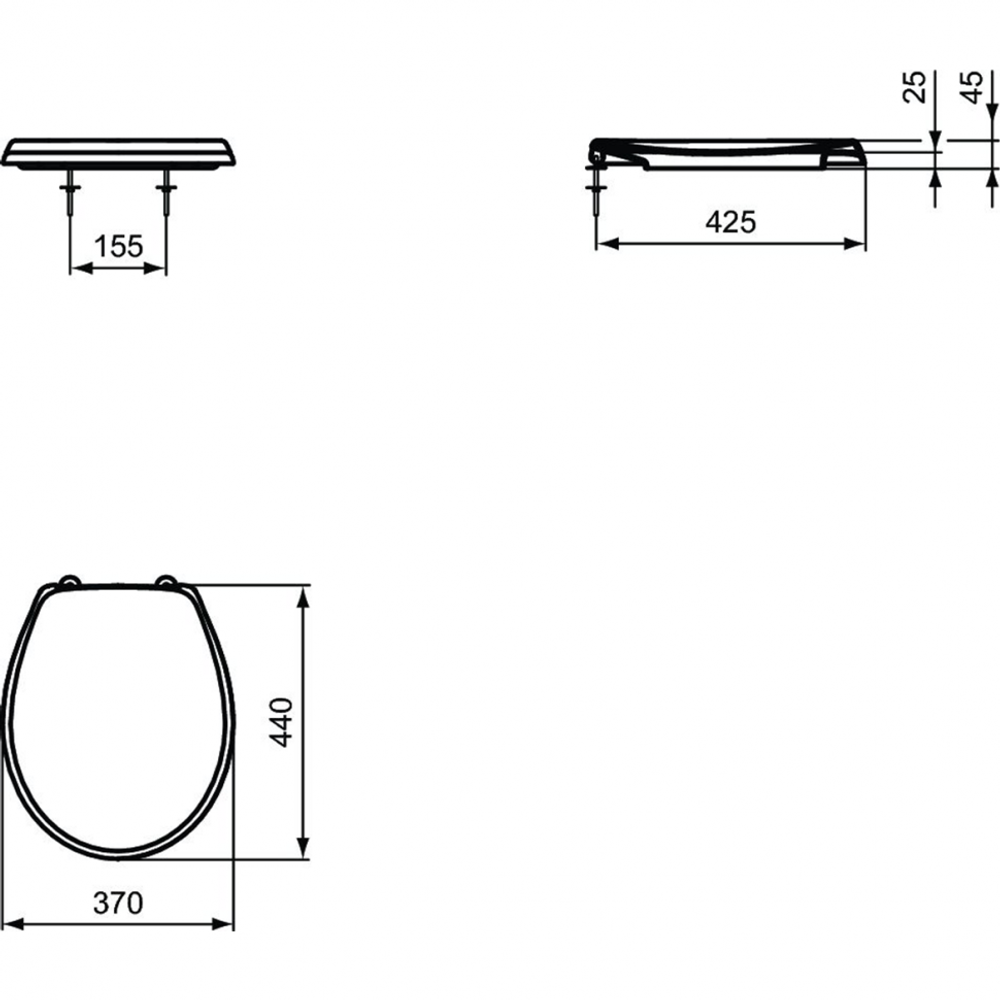 Сиденье и крышка для унитазов Ideal Standard ECCO/EUROVIT W302601