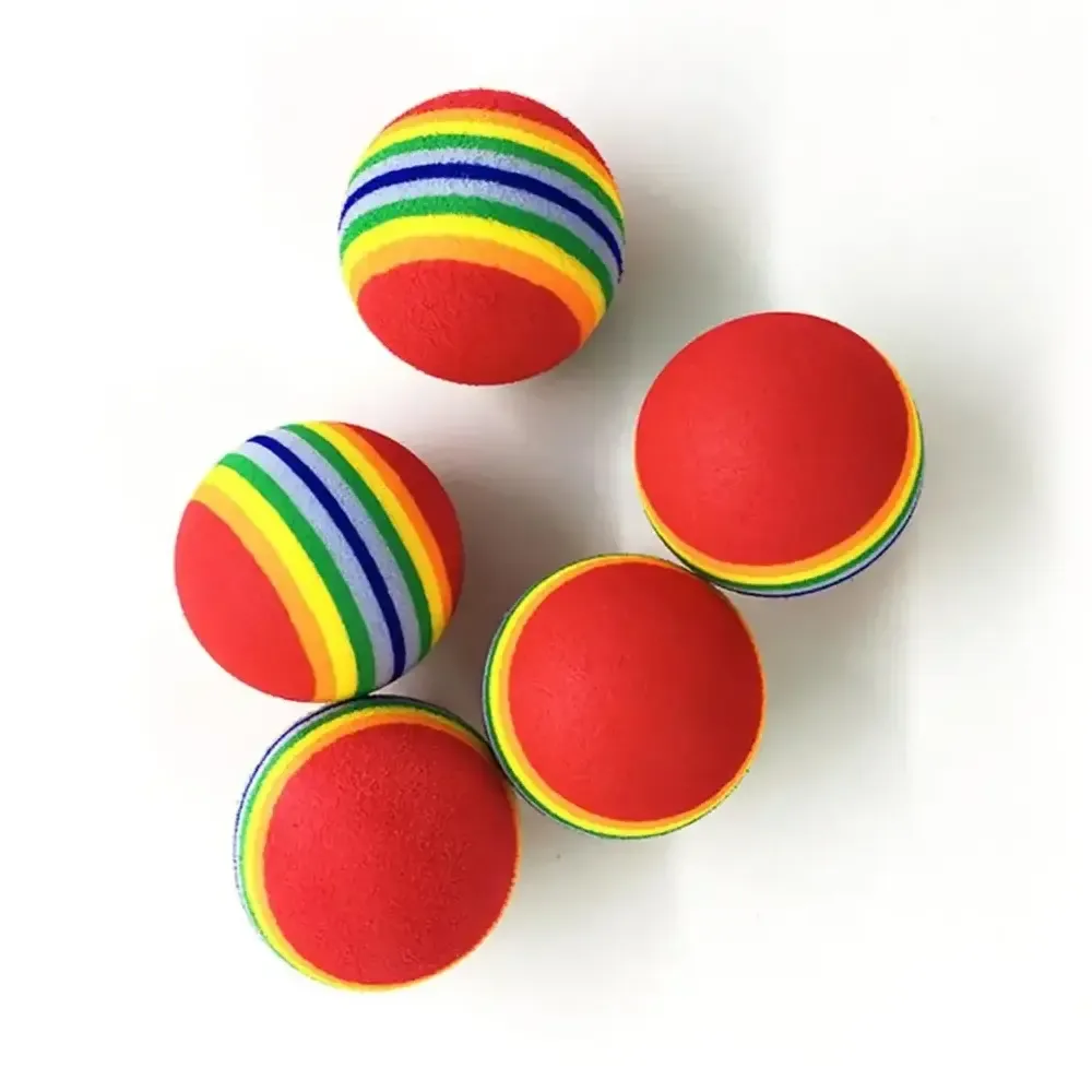 Игрушка для кошек Triol "Мячик полосатый", красный, d35мм