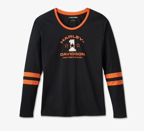 Лонгслив Women's First-Class Long Sleeve Raglan Top Harley-Davidson