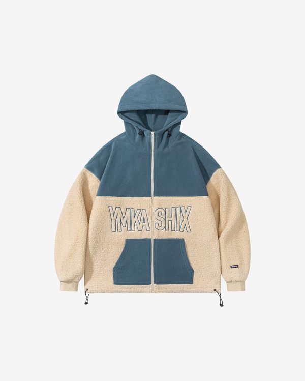 Худи Little Lamb Zip бежевый/синий - фото 2