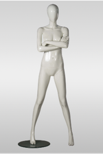 Женский абстрактный манекен Лима 2/Белый глянец