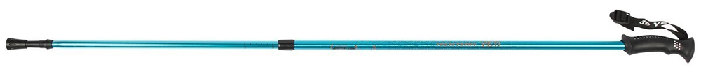 Палки для скандинавской ходьбы треккинговые Tech Team Yeti Blue 115-135 см., двухсекционные телескопические алюминиевые, система-антишок