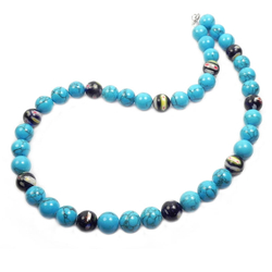 Бусы "Крым Весна" бирюза, керамика